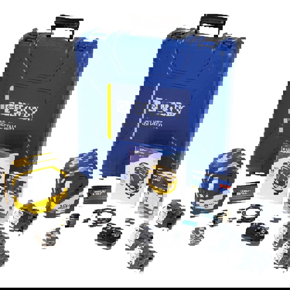 Electronic Label Makers; Type: Printer Kit ; Print Color Capability: Single Color ; Power Source: AC Adapter; Rechargeable Battery; USB ; Resolution: 300 dpi ; Display Type: None ; Color: Black; Yellow